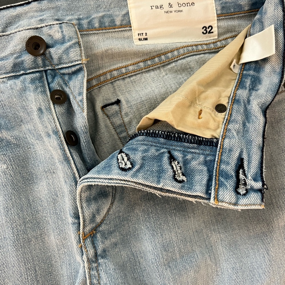 Mens slim fit rag & bone ripped jeans